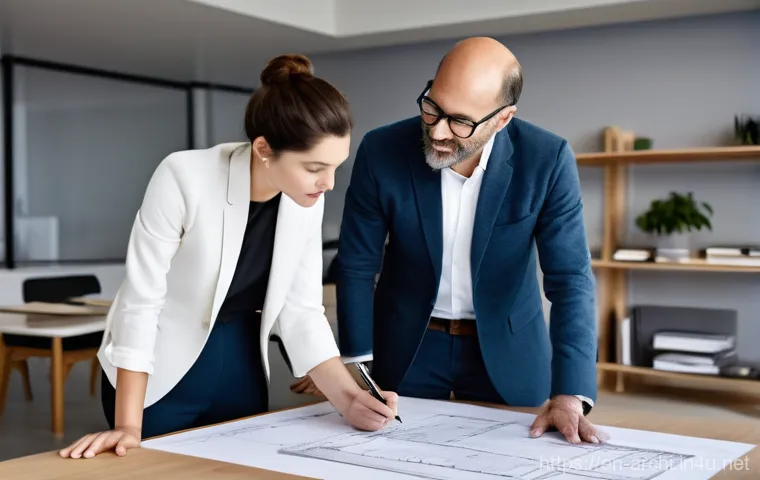 건축 실무에서 학습 리소스 활용하기 - **Online Course Engagement:**
    "A bright, naturally lit image of a young female architect, mid-20...