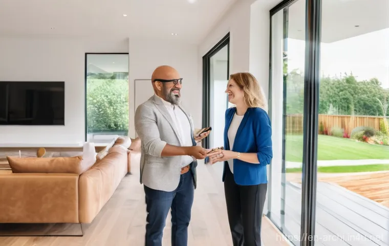 건축 설계 과정에서 고객과의 상호작용 - **Prompt 2: Immersive Design Experience with VR**
    A dynamic scene inside a contemporary architec...