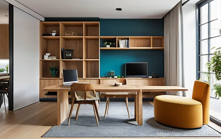 건축가가 추천하는 인테리어 디자인 팁 - **A sun-drenched, biophilic living space.** Envision a spacious living room bathed in abundant natur...