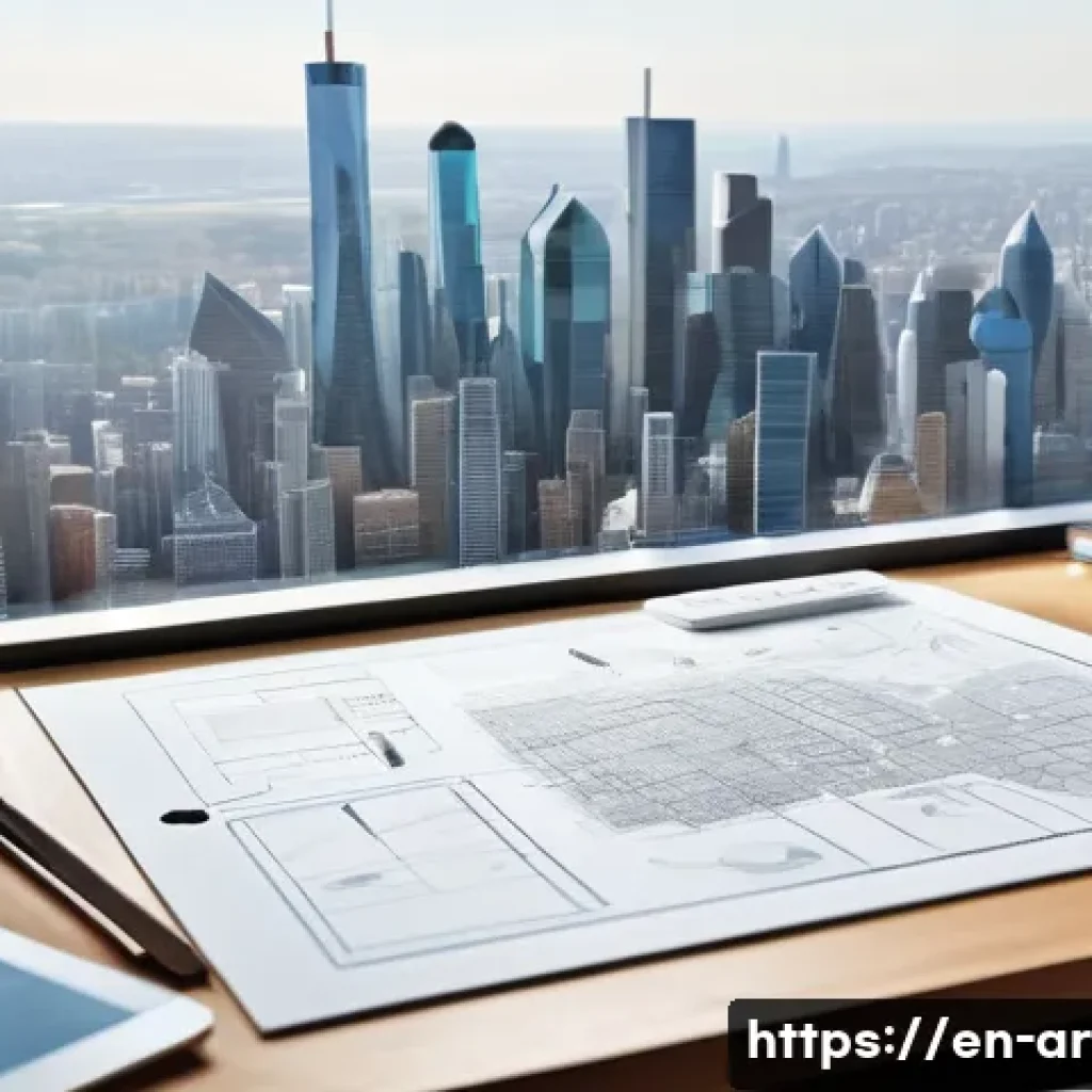 건축 실기 시험 후의 취업 전략 - A modern architecture student’s workspace featuring a sleek desk with a large digital tablet display...