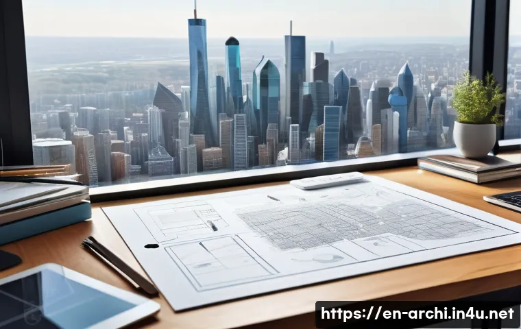 건축 실기 시험 후의 취업 전략 - A modern architecture student’s workspace featuring a sleek desk with a large digital tablet display...