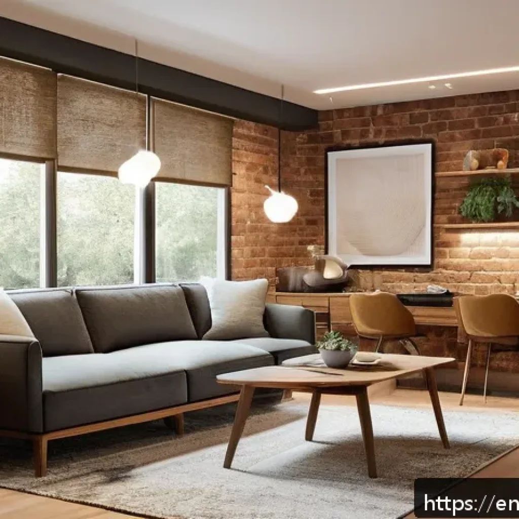 건축 설계와 조명 디자인의 중요성 - A modern open-concept living room showcasing layered lighting techniques: soft warm ambient LED ceil...